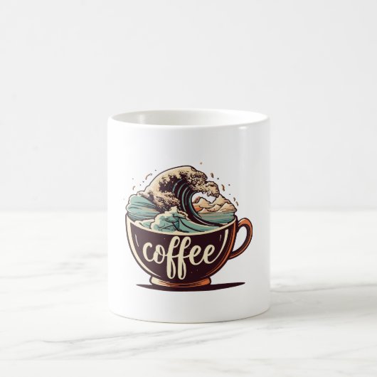 コーヒーの大波 コーヒーマグカップ (中央)