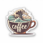 コーヒーの大波 シール (正面)
