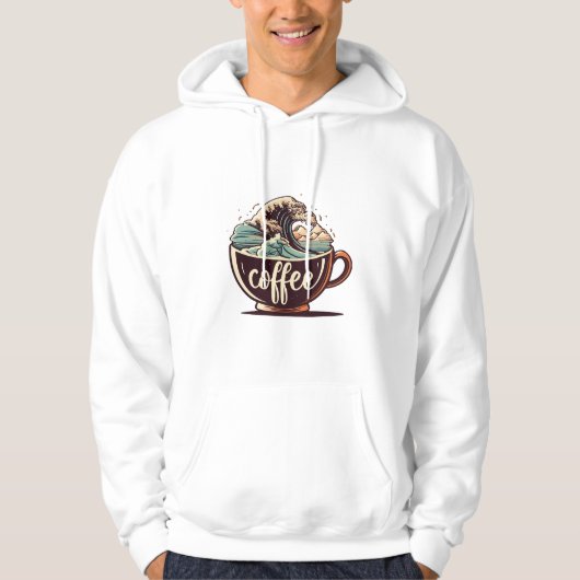 コーヒーの大波 パーカ (正面)