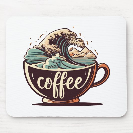 コーヒーの大波 マウスパッド (正面)