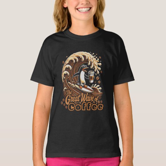 コーヒーの大波 Tシャツ (正面)