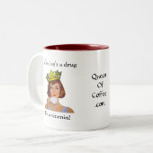 コーヒーの女王-コーヒーは薬剤…ではないです ツートーンマグカップ (正面左)