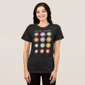 コーヒーの季節、月替わりのラテアート トライブレンドTシャツ (正面全面)