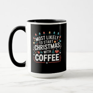 コーヒーの家族でクリスマスを始める可能性が最も高い マグカップ