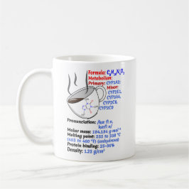 コーヒーの式と構造、カフェイン コーヒーマグカップ