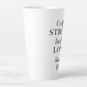 コーヒーの強いまつりが長い上に立つ カフェラテマグ (正面)