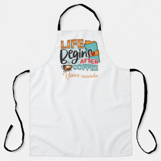 コーヒーの後から自分の人生を生み出す エプロン