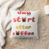 コーヒーの後の一日の始まり クッション (ブランケット)