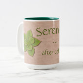 コーヒーの後の静けさエヘヴェリア多肉性 ツートーンマグカップ (正面左)