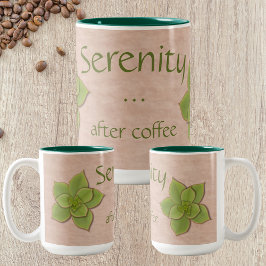 コーヒーの後の静けさエヘヴェリア多肉性 ツートーンマグカップ