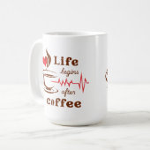 コーヒーの後はじまる人生 コーヒーマグカップ (正面左)
