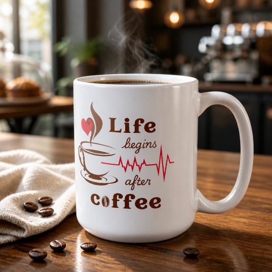 コーヒーの後はじまる人生 コーヒーマグカップ