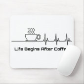コーヒーの心拍後に命が始まる マウスパッド (マウス)