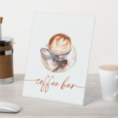 コーヒーの愛が育まれているコーヒーバー 台座サイン (インサイチュ)