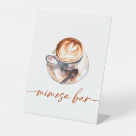 コーヒーの愛が育まれている ミモザ バー 台座サイン