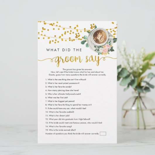 コーヒーの愛は、新郎がゲームと言ったこと醸造している (スタンド正面)