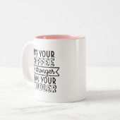 コーヒーの方が幼児より強い方が良いですか? ツートーンマグカップ (正面左)