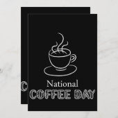 コーヒーの日のサイン・カード 招待状 (正面/裏面)