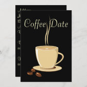 コーヒーの日付 招待状 (正面/裏面)