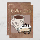 コーヒーの日付 招待状 (正面/裏面)