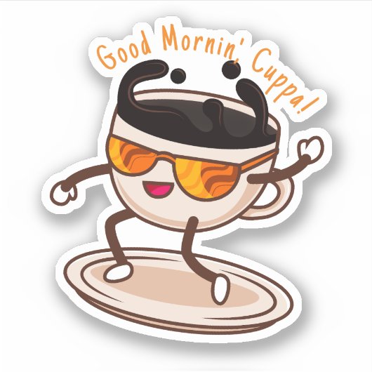 コーヒーの日 シール (正面)