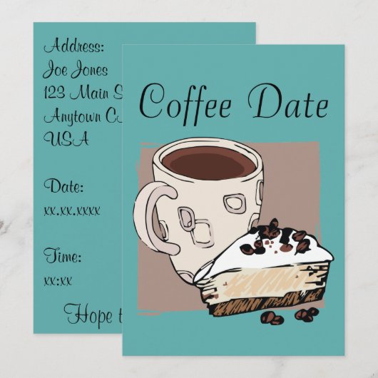 コーヒーの日 招待状 (正面/裏面)