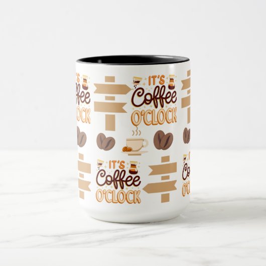 コーヒーの時計 マグカップ (中央)