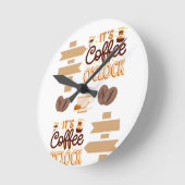 コーヒーの時計 ラウンド壁時計 (傾斜)