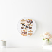 コーヒーの時計 ラウンド壁時計 (ホーム)