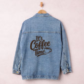 コーヒーの時間だよ コーヒー好き デニムジャケット ギフト (ハンガー)