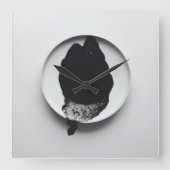 コーヒーの時間だ スクエア壁時計 (正面)