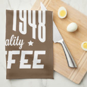 コーヒーの時間だ |高品質コーヒー キッチンタオル (四つ折り)