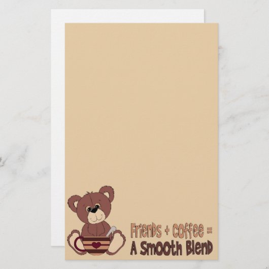 コーヒーの時間の文房具 便箋 (正面/裏面)