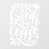 コーヒーの時間を休め、田舎のコーヒーショップ。 ウィンドウサイン (シート)