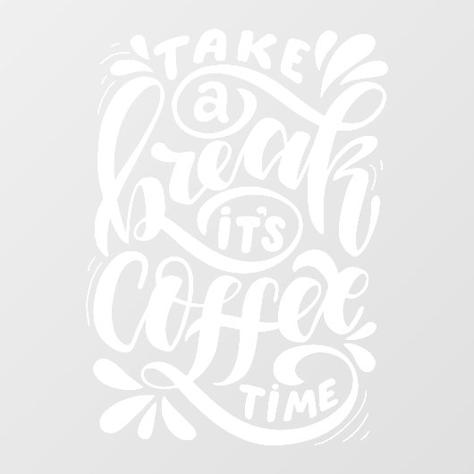 コーヒーの時間を休め、田舎のコーヒーショップ。 ウィンドウサイン (シート)