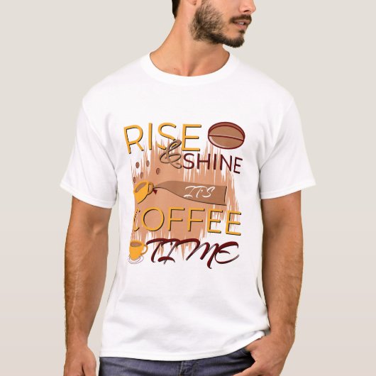 コーヒーの時間を照らし出す Tシャツ (正面)