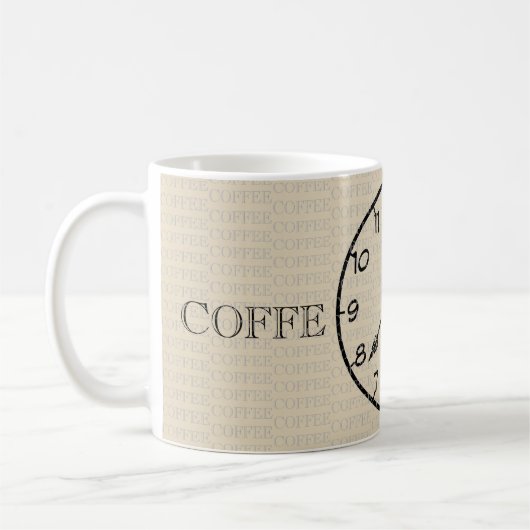 コーヒーの時間時計 コーヒーマグカップ (左)