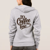 コーヒーの時間 コーヒー愛好家ギフトパーカー パーカ (裏面)