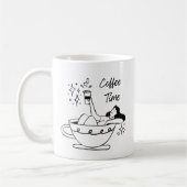 コーヒーの時間 – シンプルとマスタイリッシュグ コーヒーマグカップ (左)