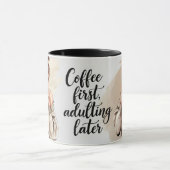 コーヒーの最初の姦淫の後のおもしろマグカップ マグカップ (中央)