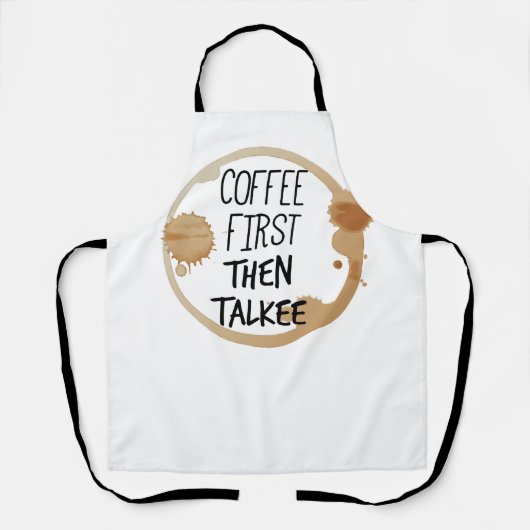 コーヒーの最初の後タルキー話しマグジン エプロン (正面)