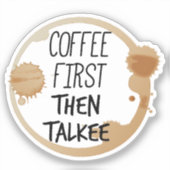 コーヒーの最初の後タルキー話しマグジン シール (正面)