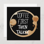 コーヒーの最初の後タルキー話しマグジン 招待状 (正面/裏面)