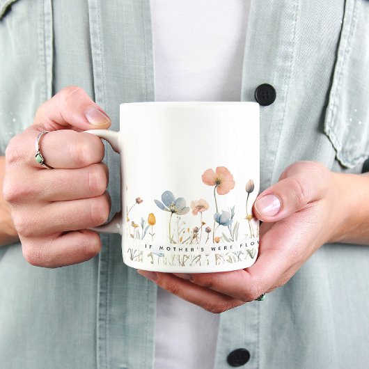 コーヒーの朝に花を添えて: ママへのギフト コーヒーマグカップ