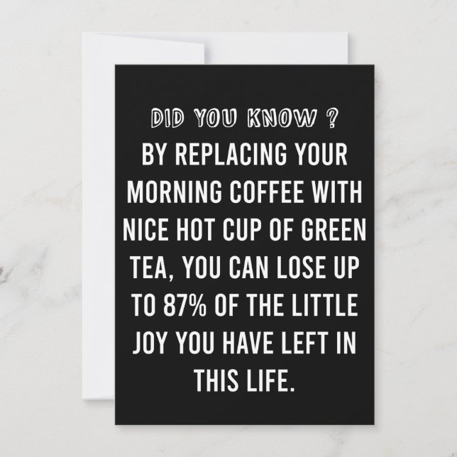 コーヒーの朝のカップ – コーおもしろいヒー引用文 (正面)