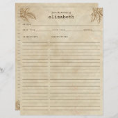 コーヒーの木の豆のレシピのキッチンから (正面/裏面)