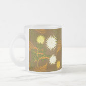 コーヒーの木、花。 フロストグラスマグカップ (左)