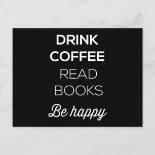 コーヒーの本読を楽しく飲む ポストカード
