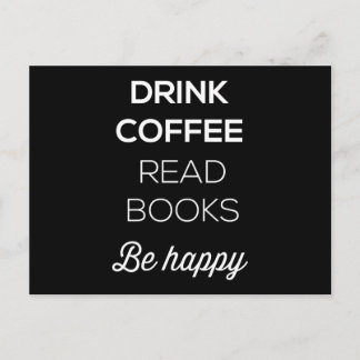 コーヒーの本読を楽しく飲む ポストカード