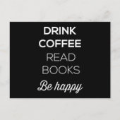 コーヒーの本読を楽しく飲む ポストカード (正面)